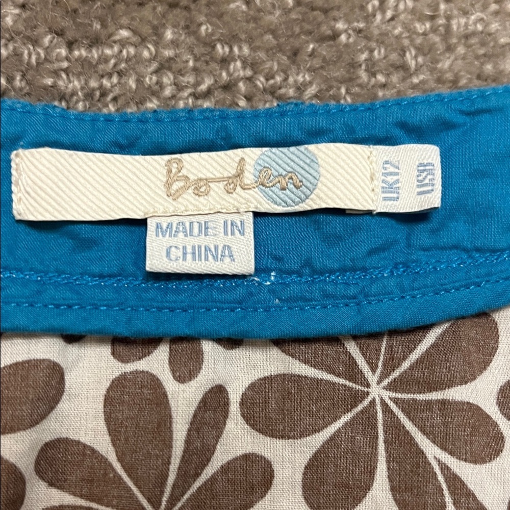 Boden Cotton Floral Tank Top Size 12 - Picture 3 of 8